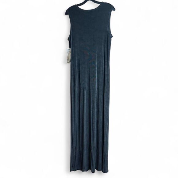 NWT 90s Lucia Lukken Slinky Slip Dress XL, Dark Grey, Sleek Minimalist Elegant - Picture 6 of 12